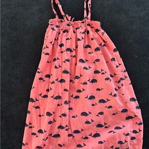 Whale Print Kid Casual Dress - Pink